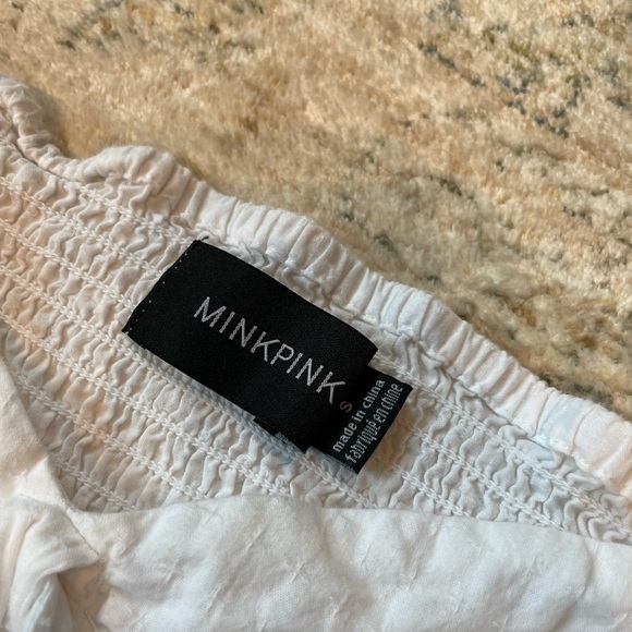 MinkPink Off the Shoulder Cotton Linen Top - Picture 2 of 5